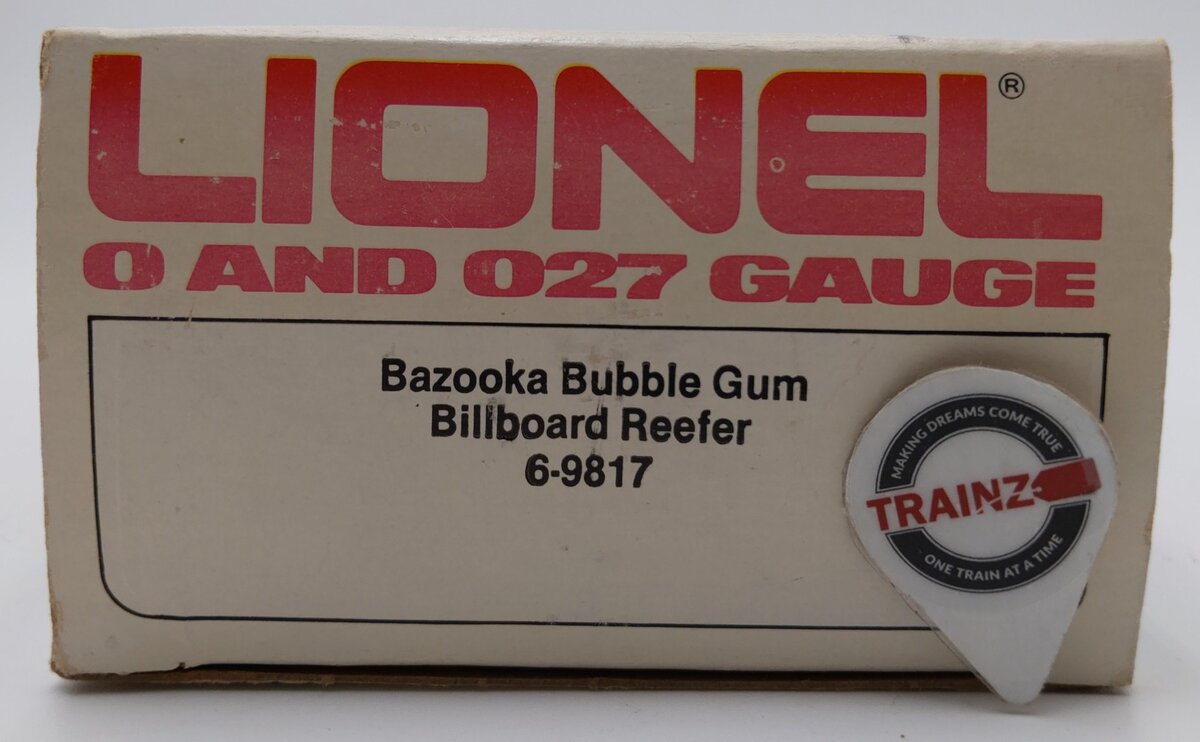 Lionel 6-9817 O Gauge Bazooka Bubble Gum Billboard Reefer #9817 LN/Box