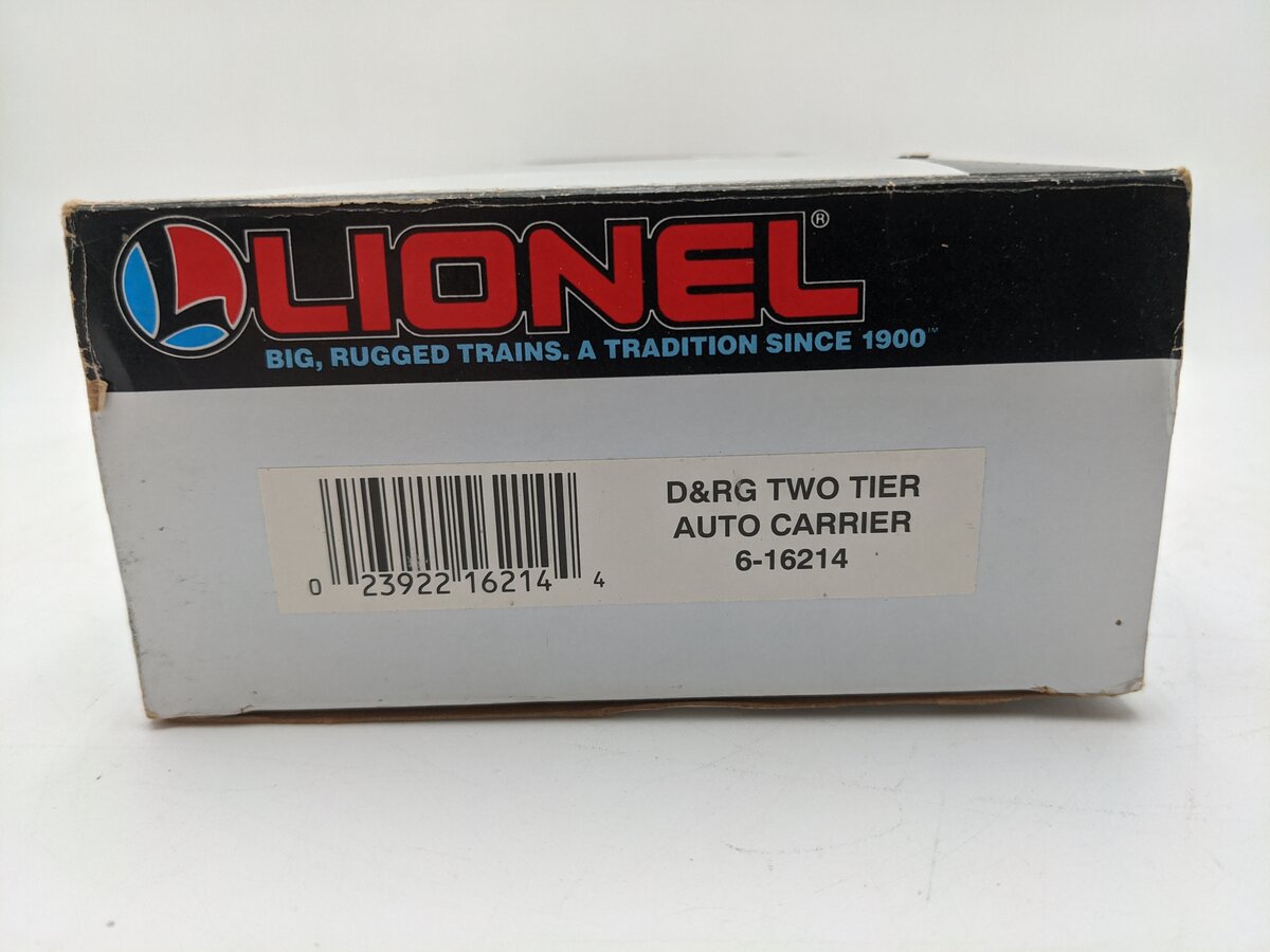Lionel 6-16214 O Gauge Denver & Rio Grande Two Tier Auto Carrier VG/Box