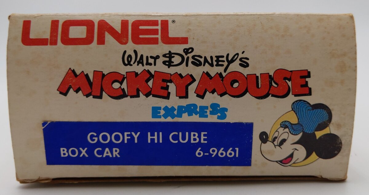 Lionel 6-9661 O Gauge Disney Goofy Hi-Cube Boxcar EX/Box