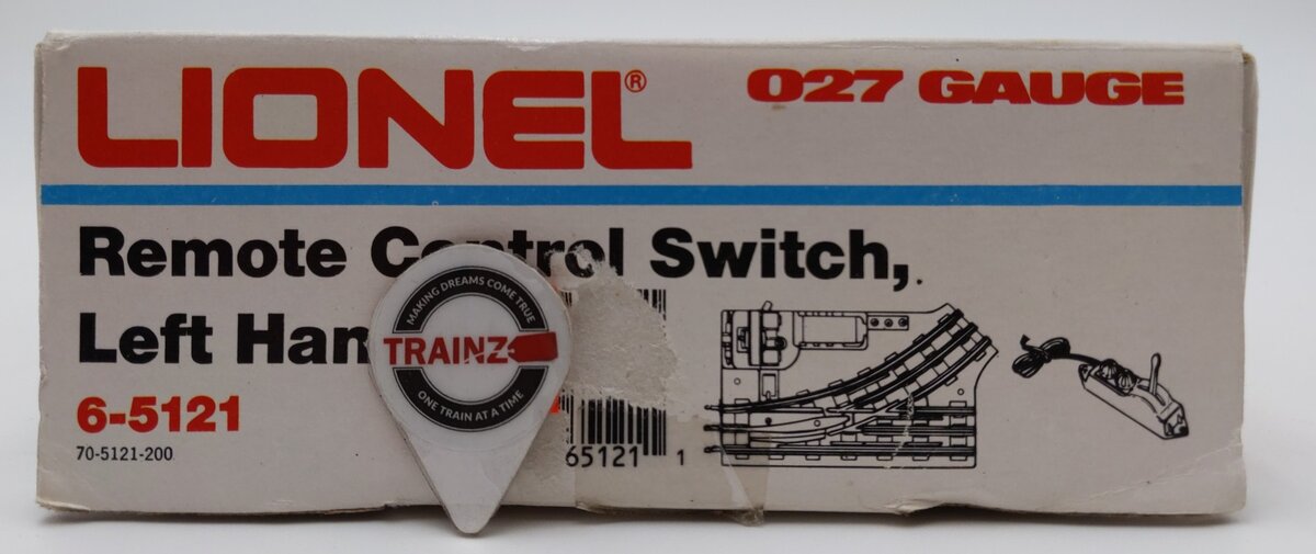 Lionel 6-5121 O O27 Left Hand Remote Control Switch Turnout EX/Box
