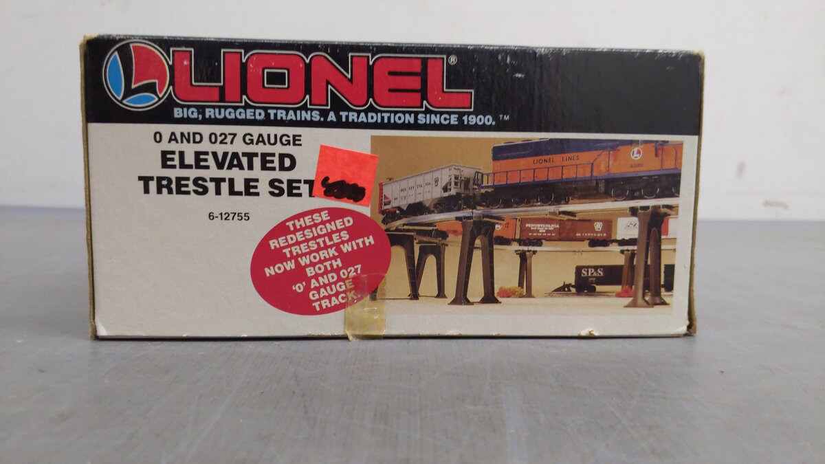 Lionel 6-12755 O Gauge Elevated Trestle Set (Set of 10) VG/Box