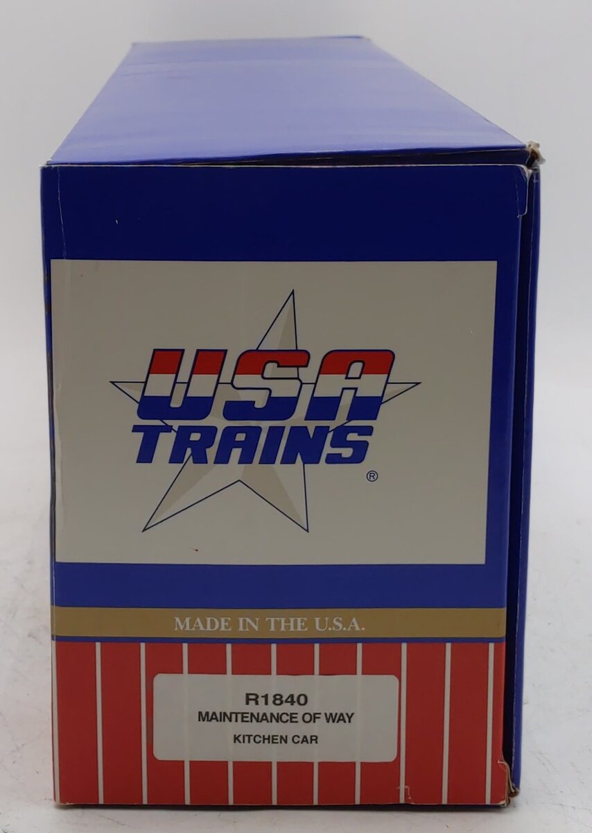 USA Trains R1840 G Maintenance of Way Kitchen Car #203 (Metal Wheels) EX/Box