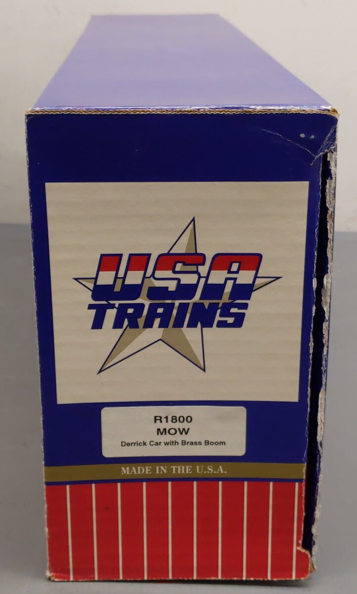 USA Trains 1800 G Maintenance of Way Operating Derrick Car - Metal Wheels/Box