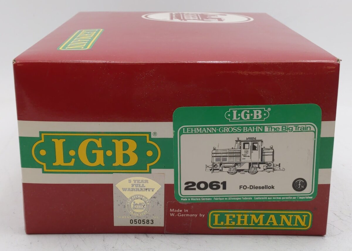 LGB 2061 G Scale Furka-Oberalp Diesel Switcher EX/Box