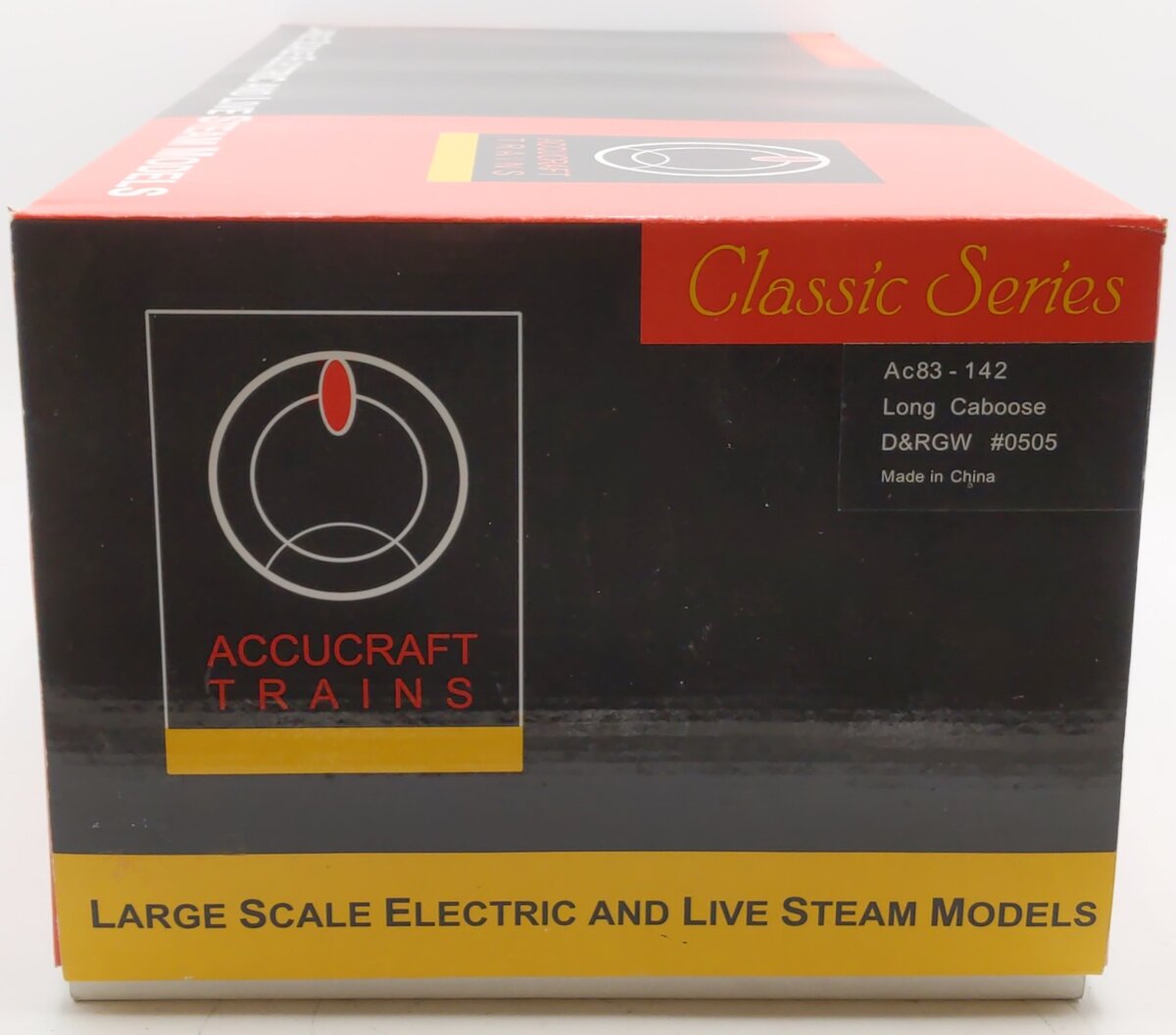 Accucraft AC83-142 G Scale Denver & Rio Grande Western Long Brass Caboose #0505 EX/Box