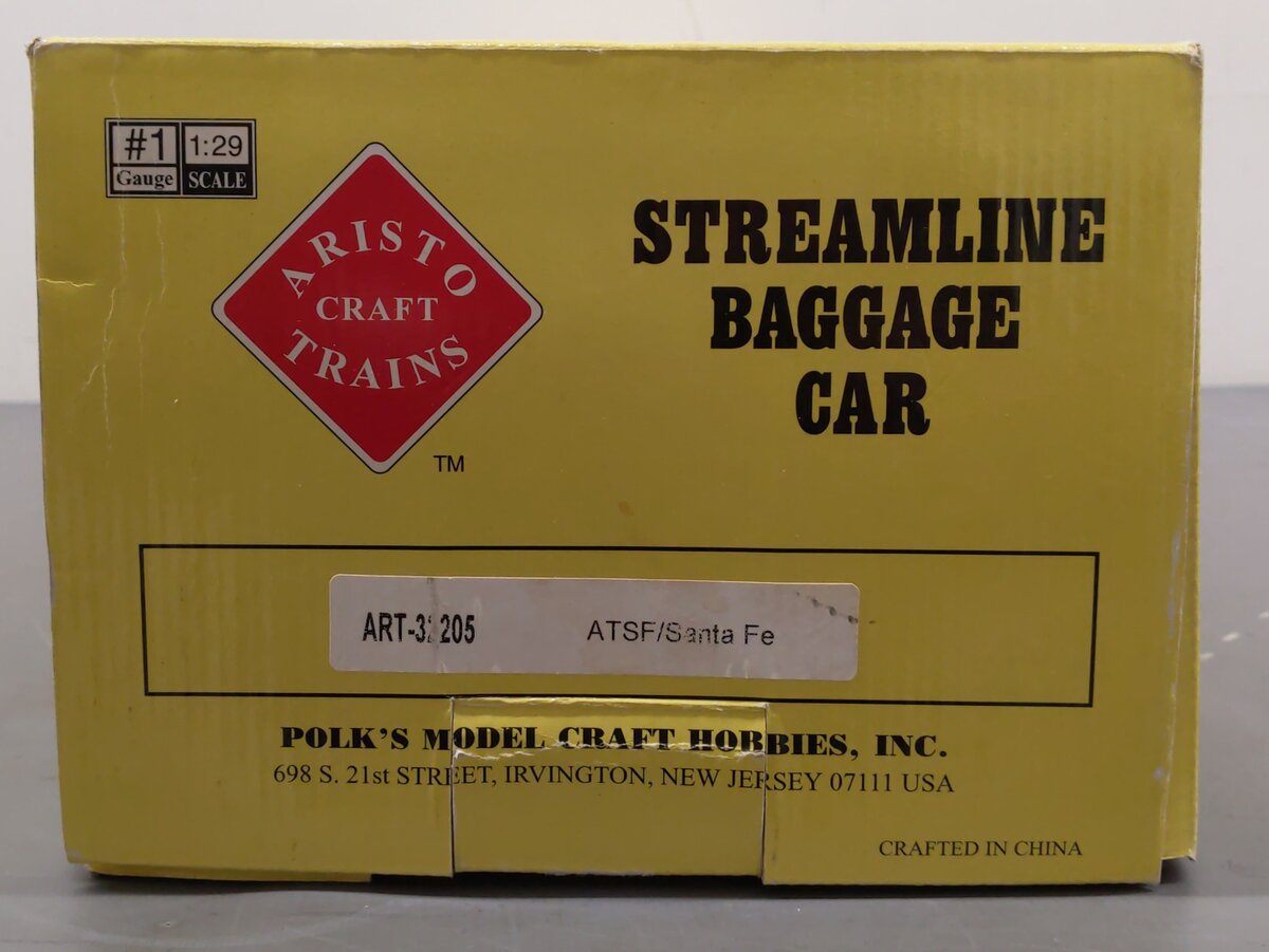 Aristo-Craft 32205 Santa Fe Streamlined Baggage Car - Metal Wheels EX/Box
