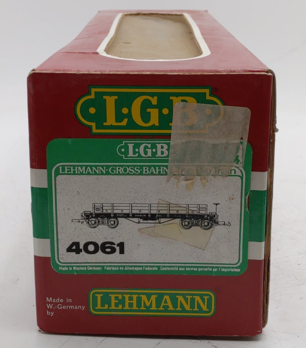 LGB 4061 G Scale Denver & Rio Grande Western Gondola #4061 EX/Box