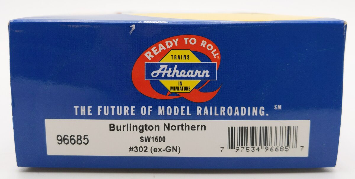 Athearn 96685 HO Burlington Northern RTR SW1500 Diesel Locomotive w/ DCC #302 MT/Box