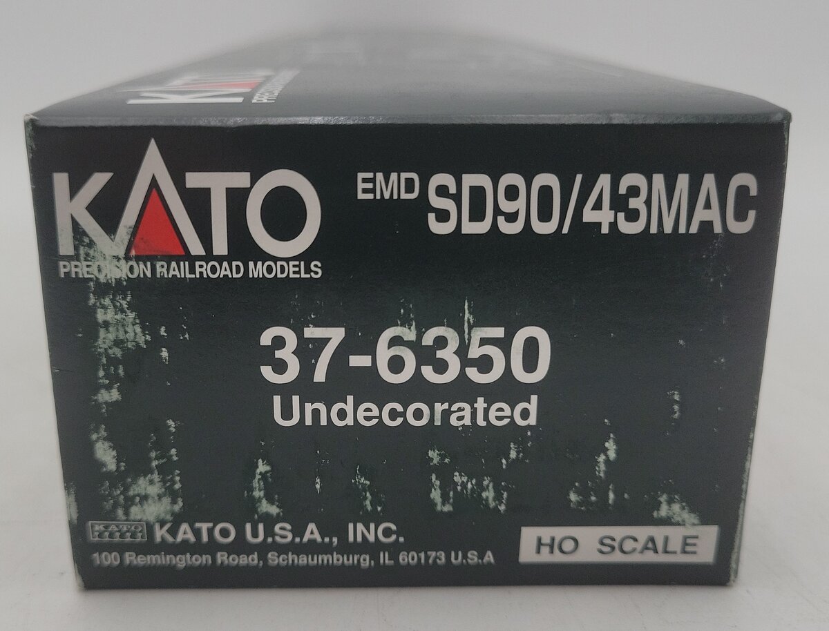 Kato 37-6350 HO Scale Undecorated EMD SD90/43MAC Diesel Locomotive EX/Box