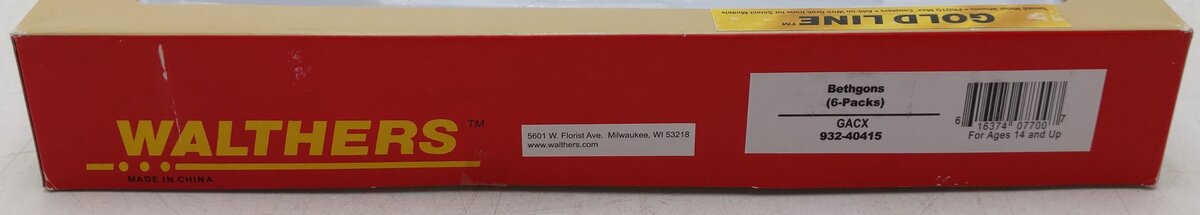 Walthers 934-40415 HO Scale GACX Bethgons Hopper Cars (Set of 6) EX/Box