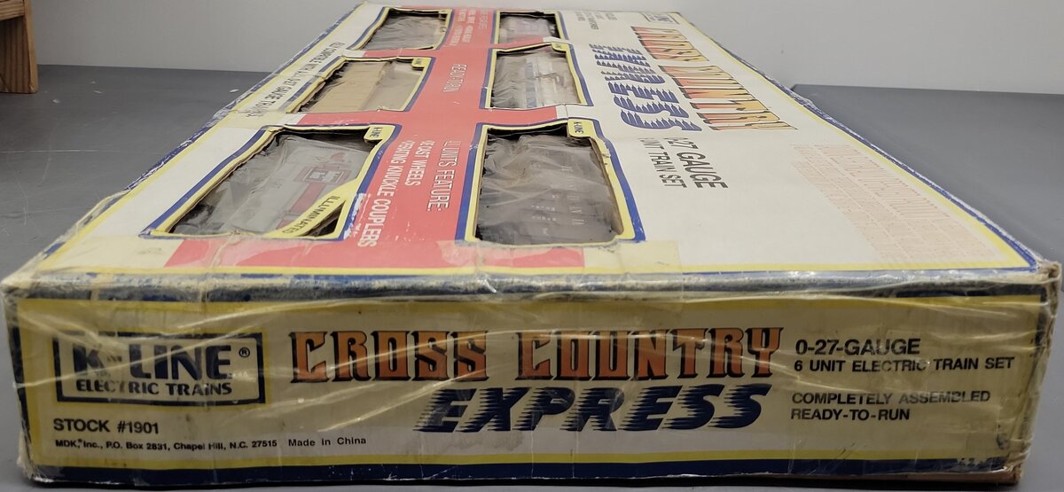 K-Line K1901 Cross Country Express O Gauge Diesel Frieght Train Set/Box