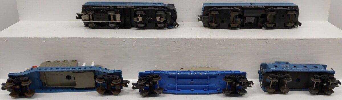 Lionel 1633 Vintage O Gauge Postwar U.S. Navy USNX 5 Unit Military Set