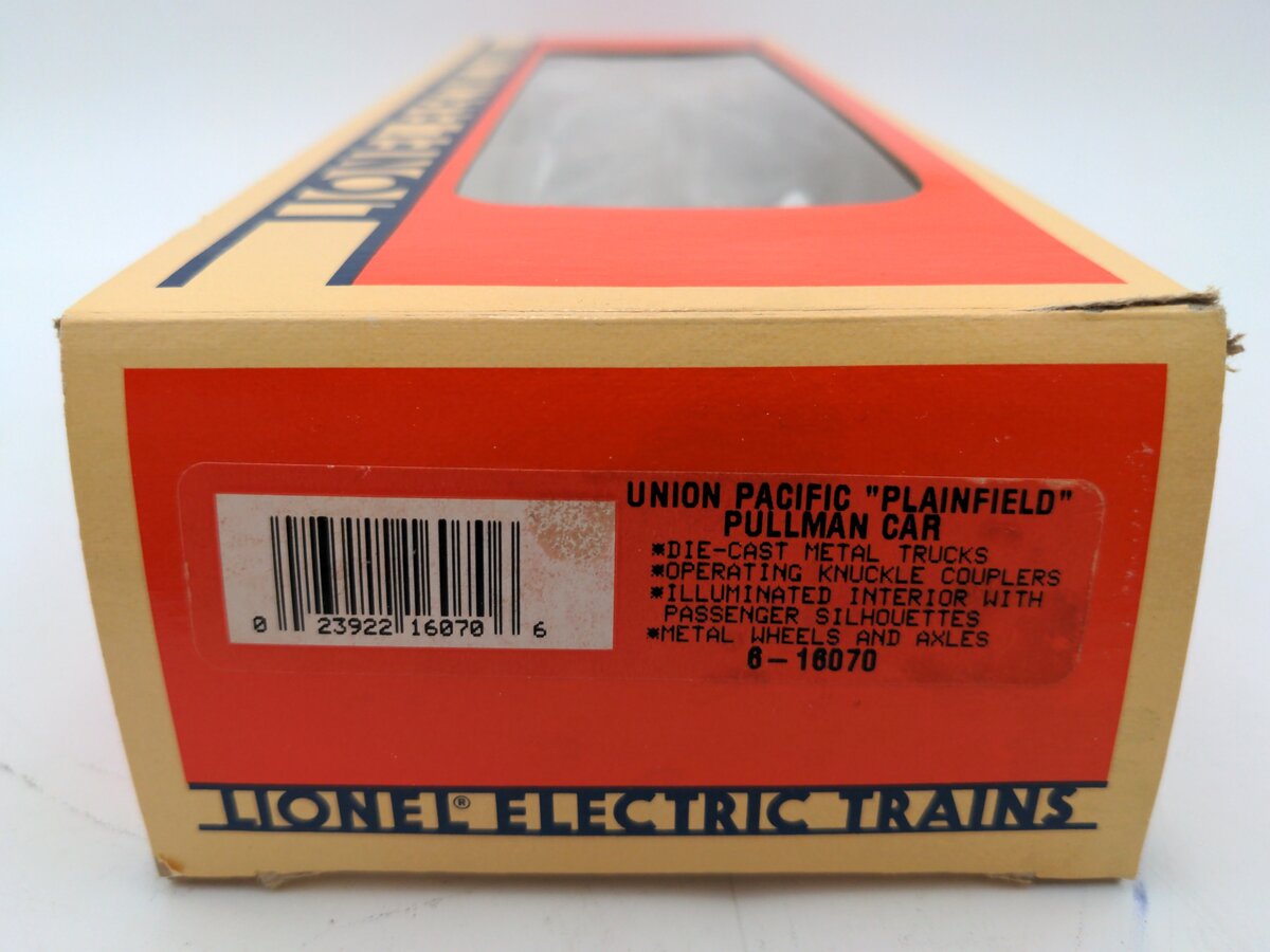 Lionel 6-16070 O Gauge Union Pacific "Plainfield" Pullman Car #6070 VG/Box