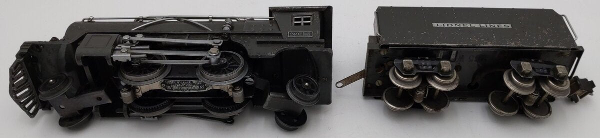 Lionel 249E Vintage O 2-4-2 Tinplate Steam Locomotive w/ 265W Tender