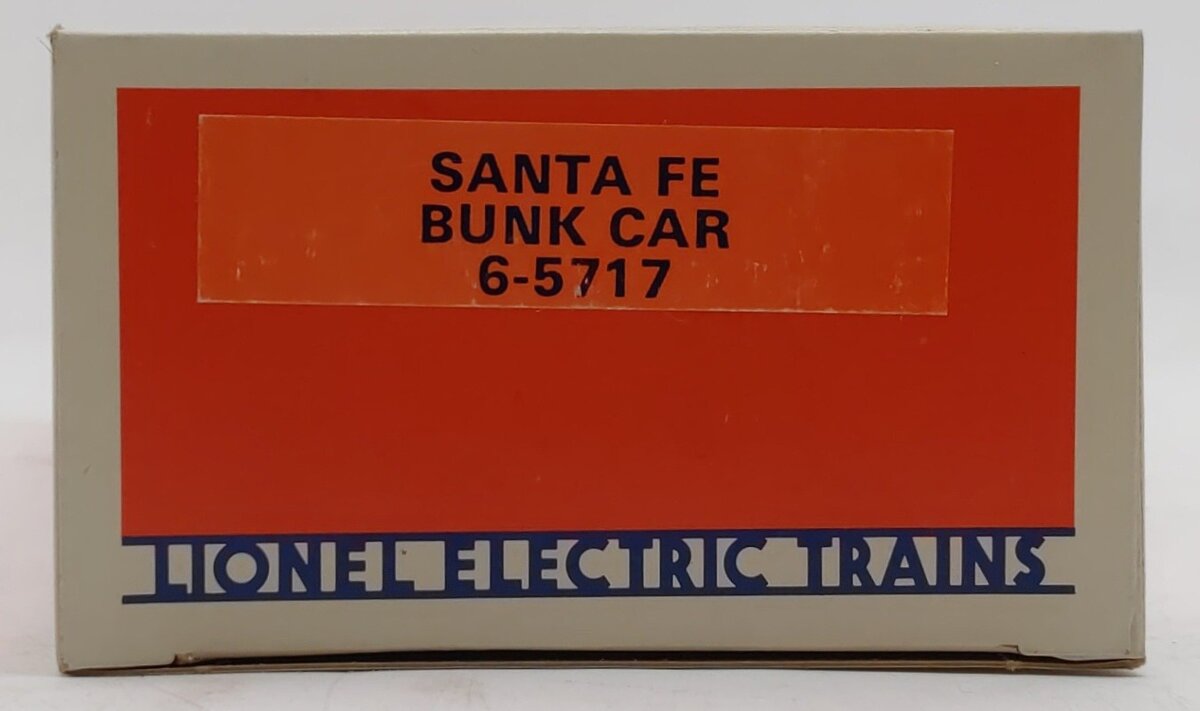 Lionel 6-5717 O Gauge Santa Fe Illuminated Bunk Car LN/Box