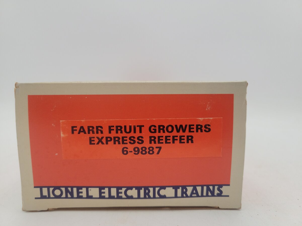 Lionel 6-9887 O Gauge FARR Fruit Growers Express Refrigerator Car #9887 EX/Box