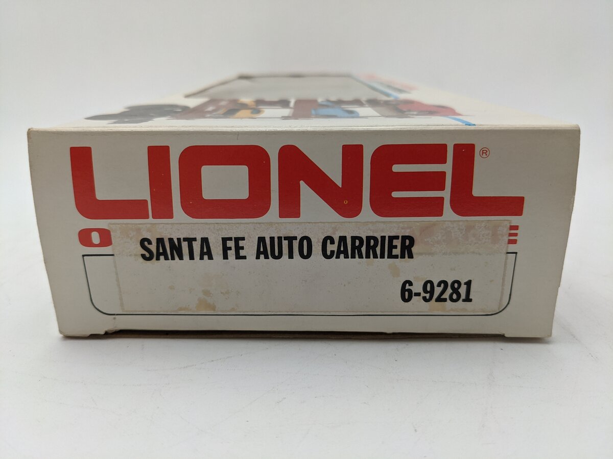Lionel 6-9281 O Gauge Santa Fe Tri-level Auto Carrier EX/Box