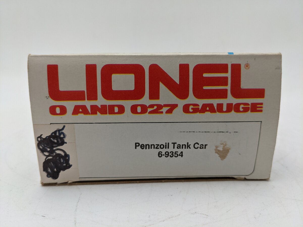 Lionel 6-9354 Pennzoil Chrome Plated Single Dome Tank Car EX/Box