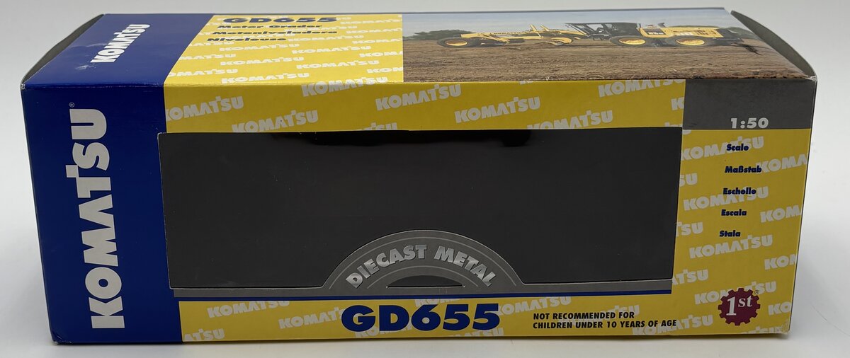 First Gear 50-3087 1:50 Forestry Division - Komatsu GD655 Motor Grader LN/Box