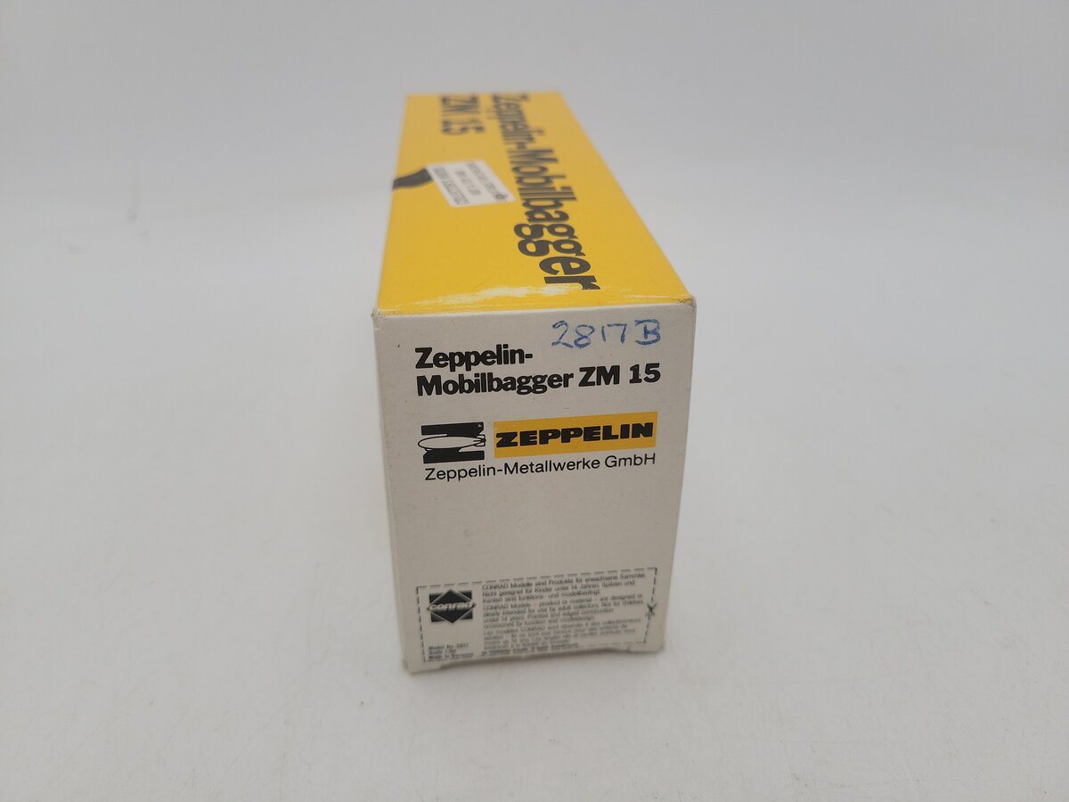 Conrad 2817 1:50 Scale Yellow Zeppelin ZM 15 Wheeled Mobile Excavator Diecast EX/Box