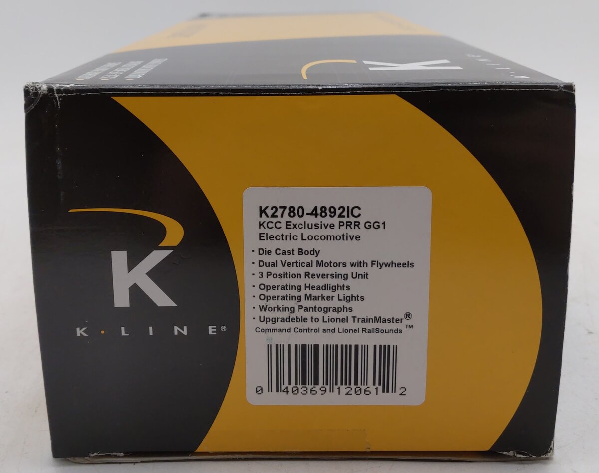 K-Line K2780-4892IC O Gauge Pennsylvania GG-1 Electric Locomotive #4892 EX/Box