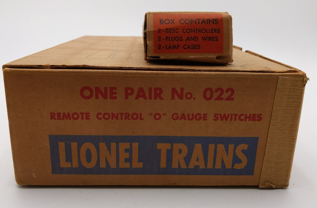 Lionel O22 Vintage O Left-Hand & Right-Hand Remote Control Switches (Pair of 2) VG/Box