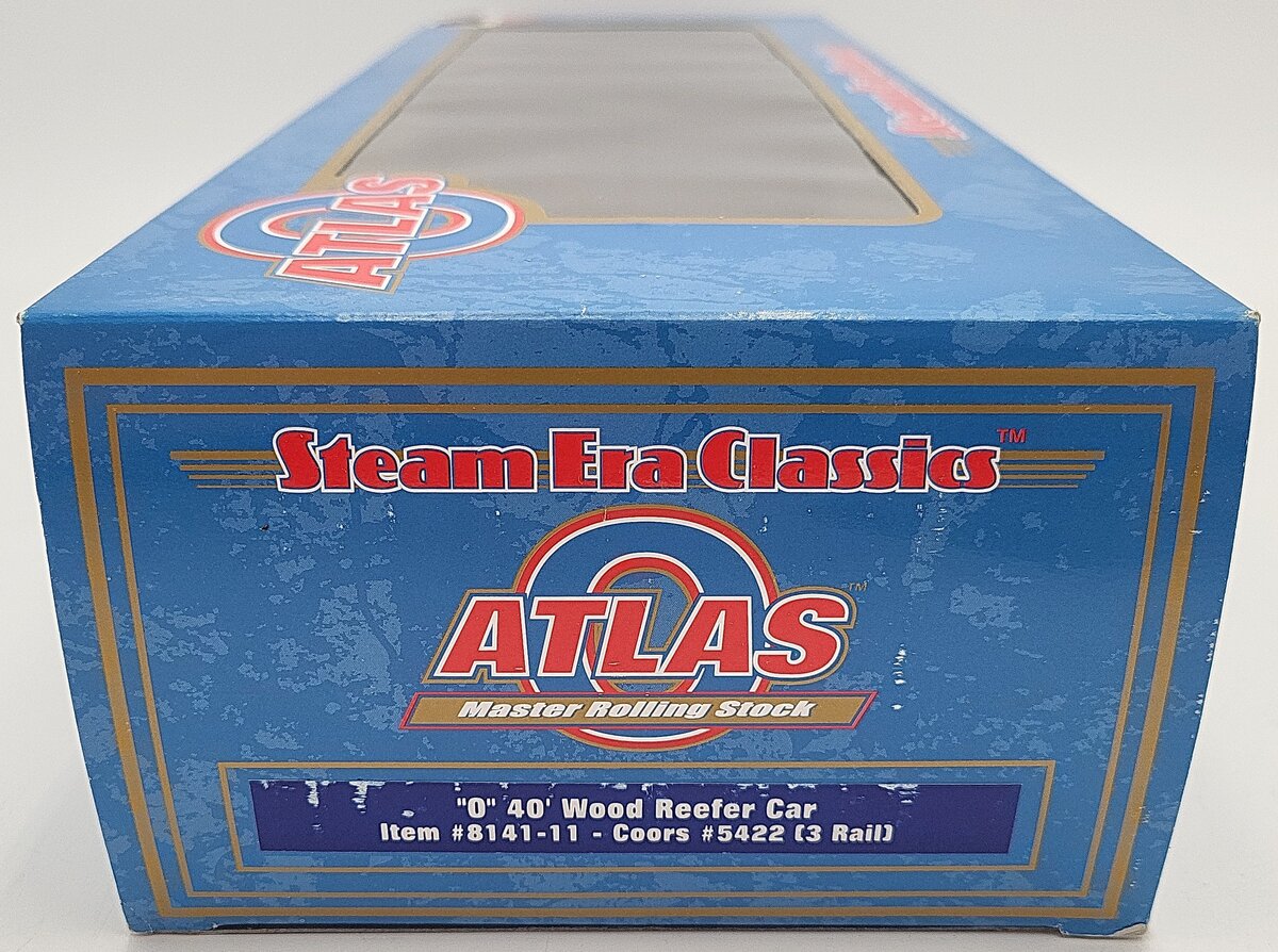 Atlas 8141-11 "O" Gauge Coors #5422 40' Wood Reefer Car 3-Rail LN/Box