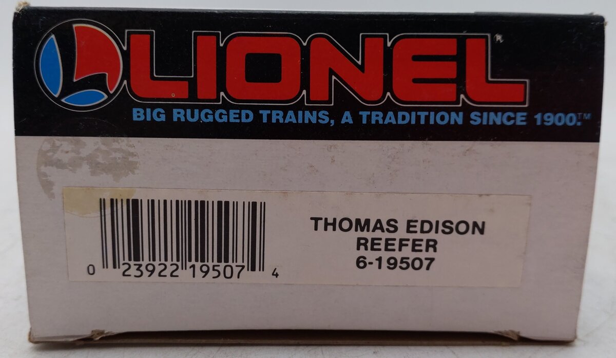 Lionel 6-19507 O Gauge Thomas Edison Famous Inventors Refrigerator Car EX/Box