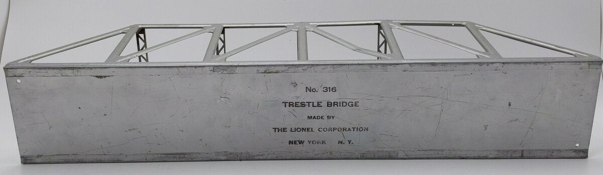 Lionel 316 Vintage O 24 Inch Stamped Metal Trestle Bridge EX