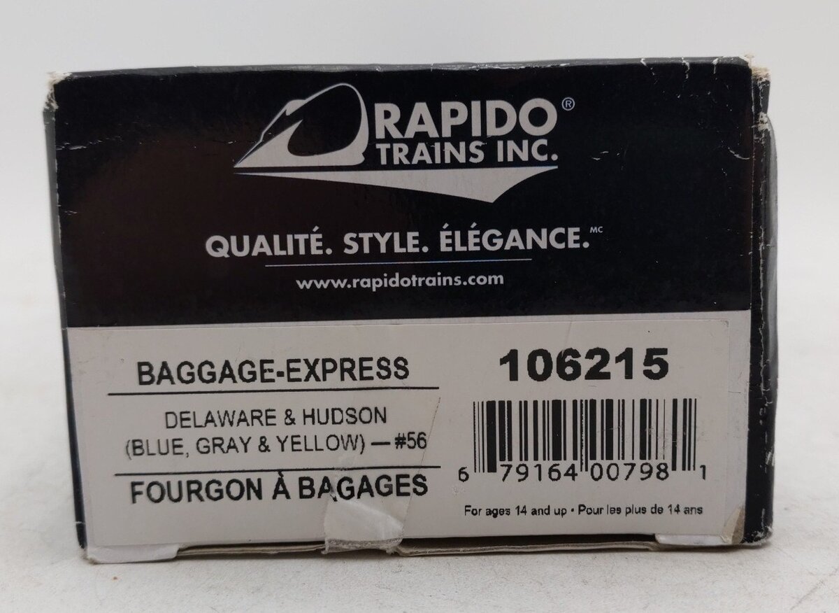 Rapido Trains 106215 HO Delaware & Hudson Baggage Express Car #56 LN/Box