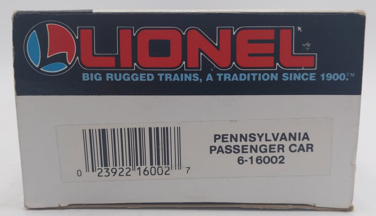 Lionel 6-16002 O Gauge Pennsylvania Tuscan Coach Car #16002 EX/Box