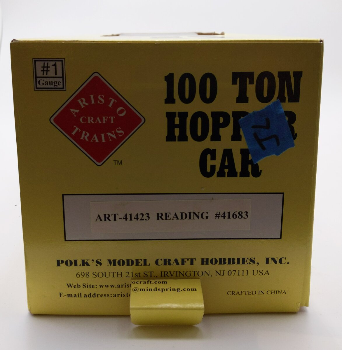 Aristo-Craft 41423 G Scale Reading 3 Bay 100 Ton Coal Hopper #41683 LN/Box