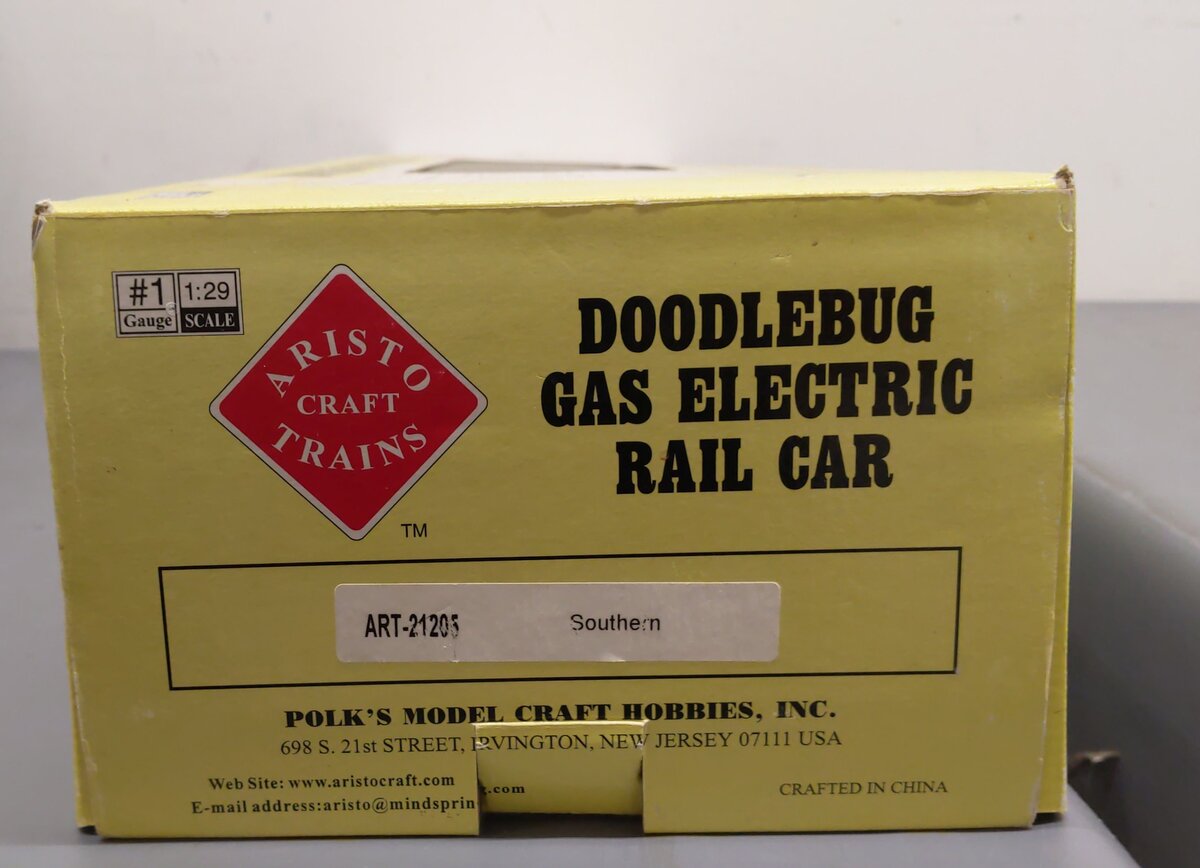 Aristo-Craft ART-21205 Southern Electric Doodlebug Gas Electric Rail Car w/Ligh LN/Box