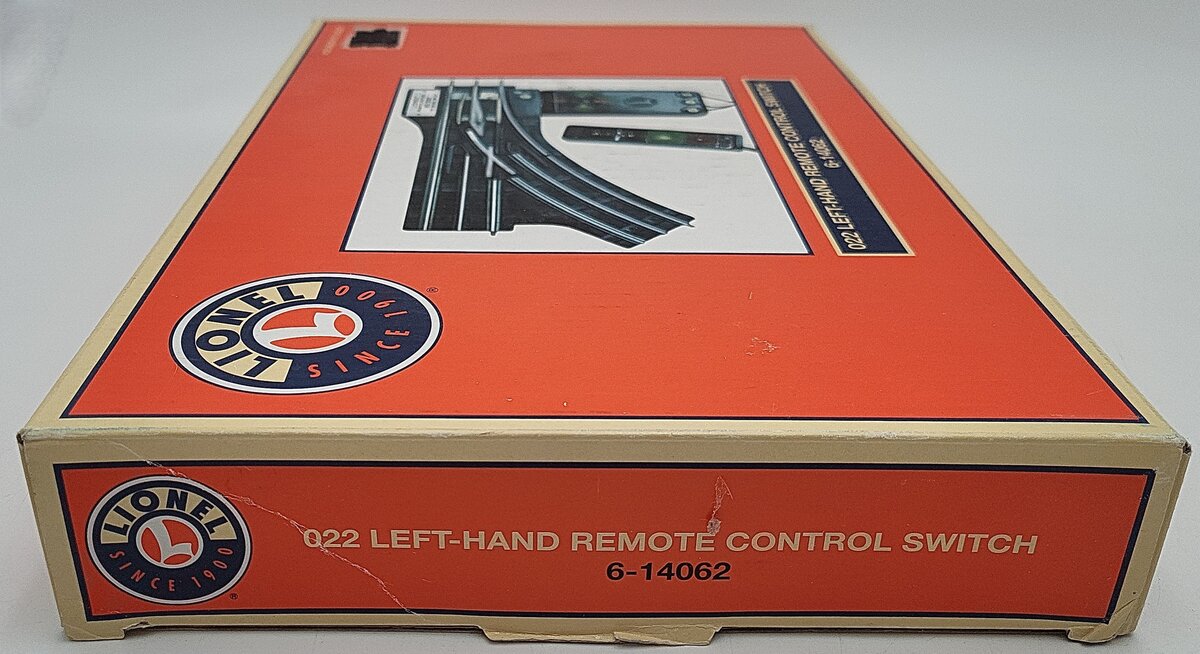 Lionel 6-14062 O Gauge Remote-Control 022 Left Hand Switch Turnout VG/Box