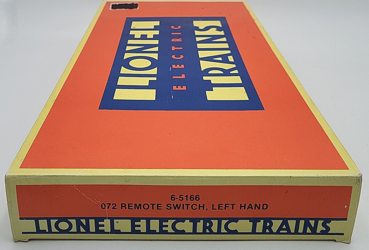 Lionel 6-5166 O72 Left Hand Remote Switch/Turnout EX/Box
