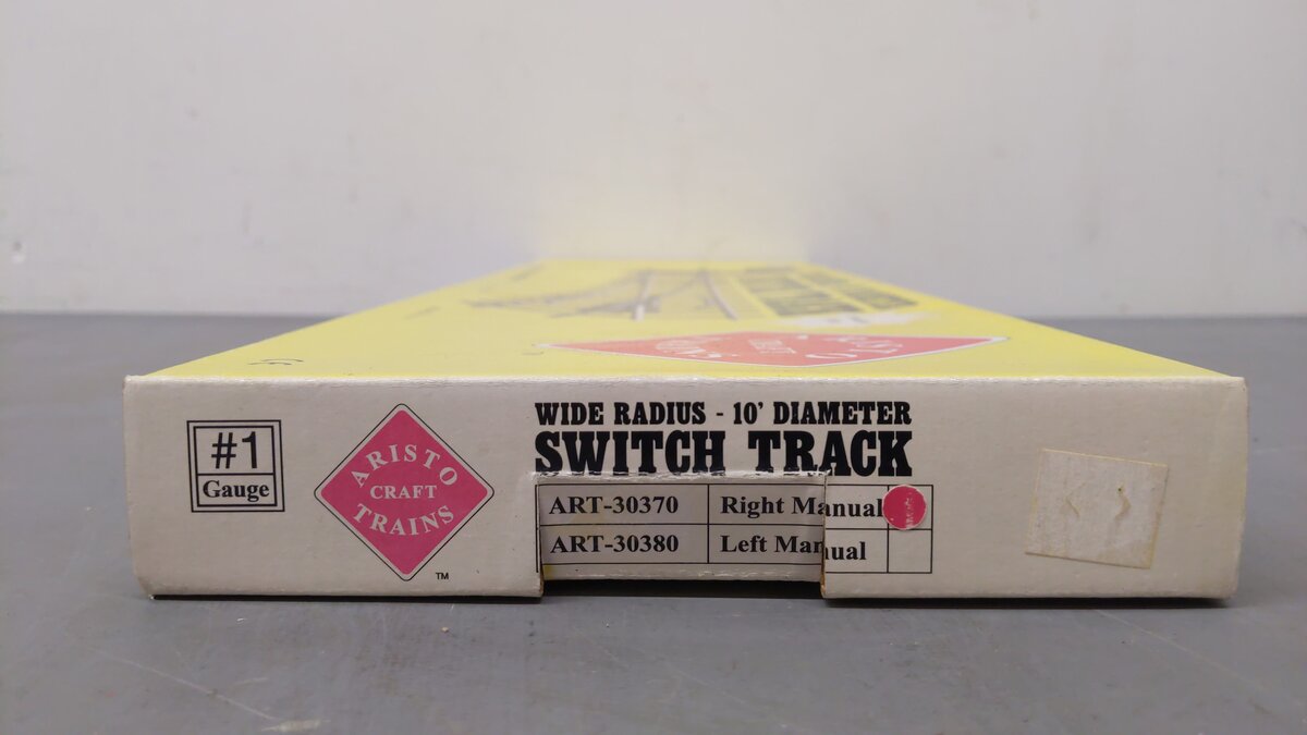 Aristo-Craft 30370 G Stainless Wide Radius Right Hand 10' Manual Switch Turnout EX/Box