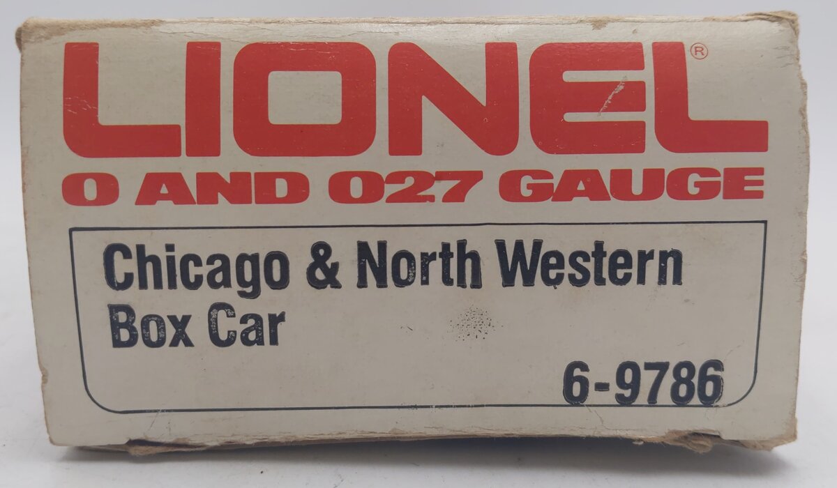Lionel 6-9786 O Gauge Chicago & North Western Boxcar #9786 VG/Box