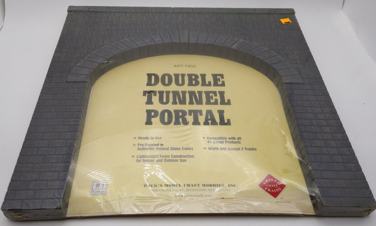 Aristo-Craft 7402 G Scale Double Tunnel Portal LN/Box