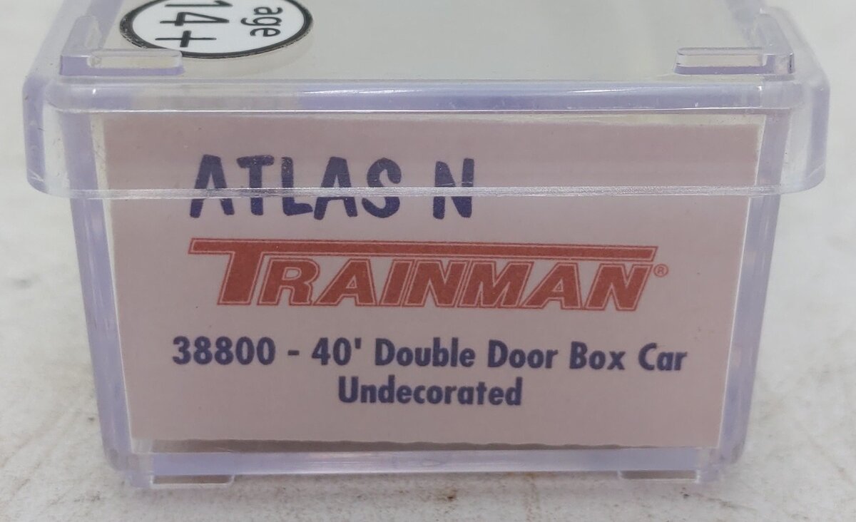 Atlas 38800 N Scale Undecorated 40' DD Boxcar EX/Box