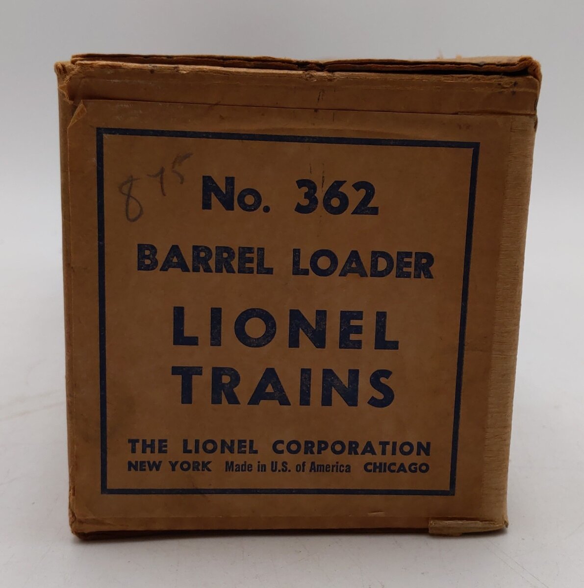 Lionel 362 Vintage O Operating Barrel Loader Ramp- No Car EX/Box