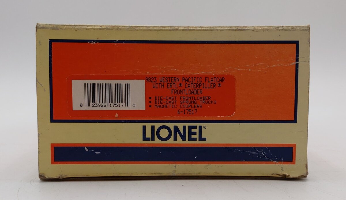 Lionel 6-17517 O Gauge Western Pacific Flatcar #9823 w/Ertl Caterpiller Loader VG/Box