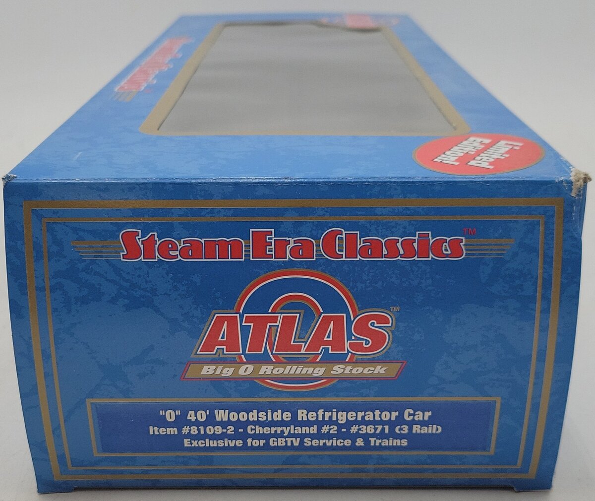 Atlas 8109-2 O Gauge Cherryland 40' Woodside Billboard Reefer #3671 (3Rail) NIB