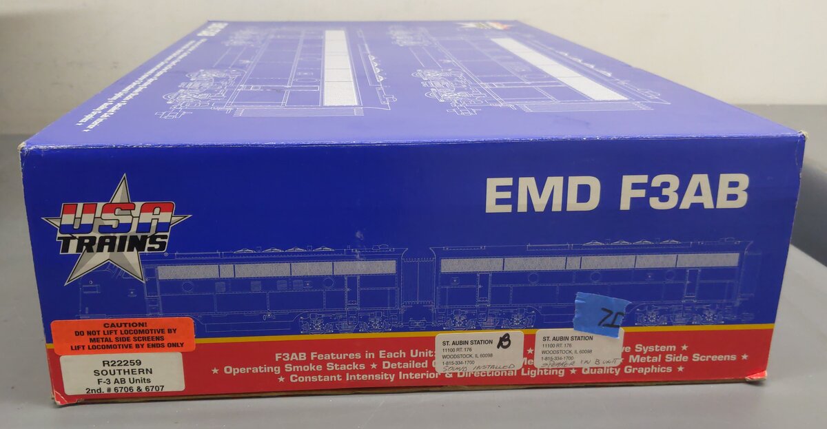 USA Trains 22259 G Southern Railway F-3 AB Diesel Locomotive Set LN/Box