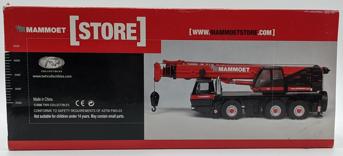 TWH Collectibles 126181 1:50 Grove GMK 3055 Hydraulic Truck Crane - Mammoet NIB
