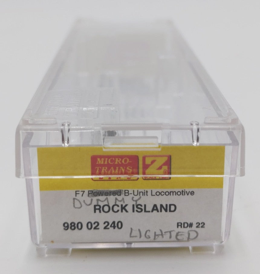 MicroTrains 98002240 Z Rock Island EMD F7B Diesel Locomotive Dummy w/Lights #22 LN/Box