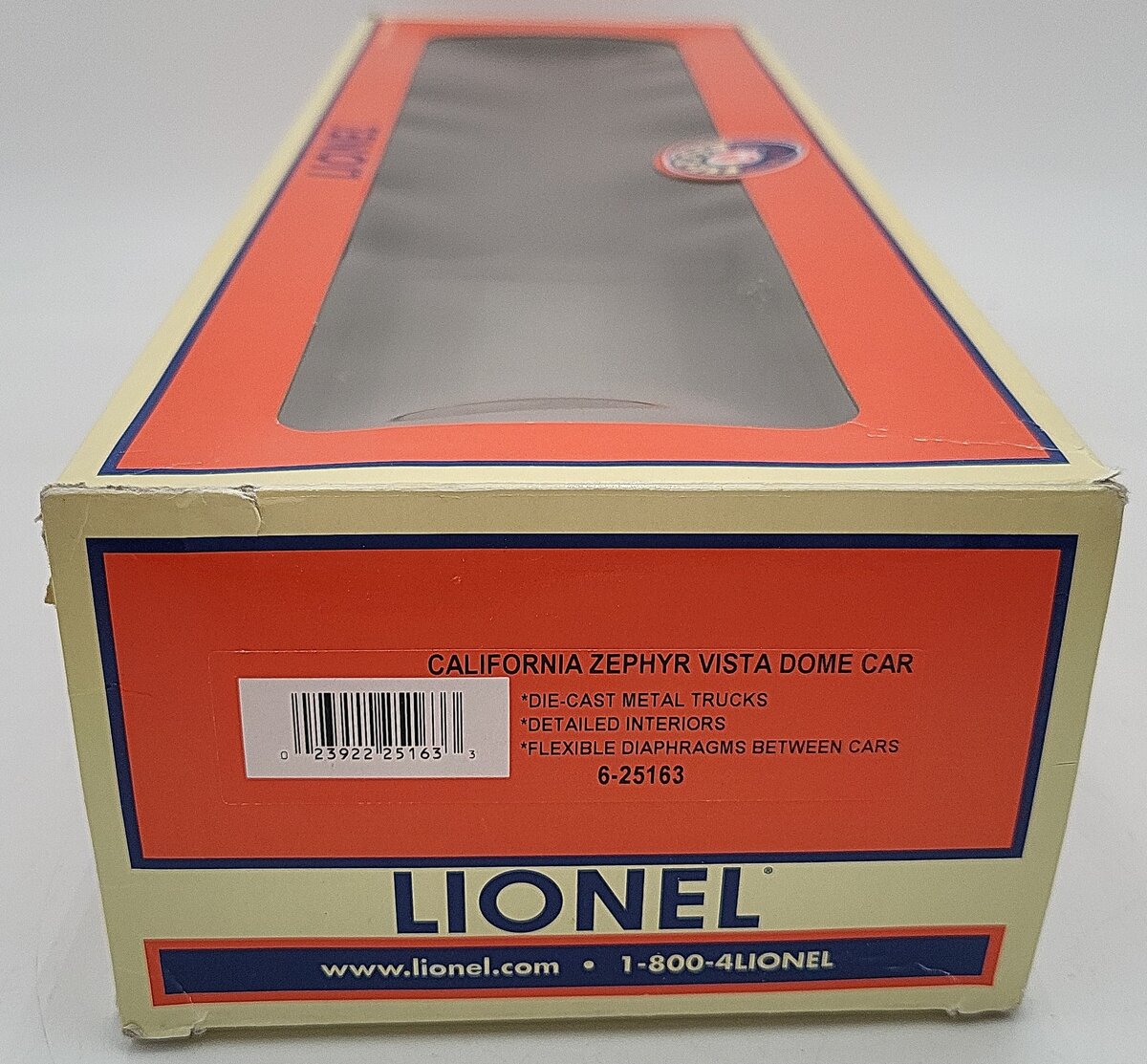 Lionel 6-25163 O Gauge California Zephyr "Silver Bronco" Vista Dome Car EX/Box