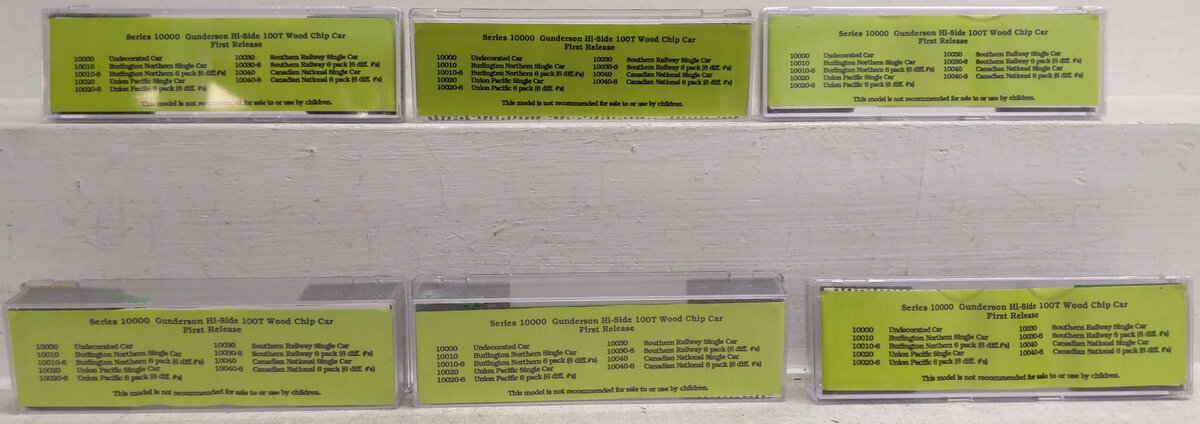 Deluxe Innovations 10010 N Burlington Northern Hi-Side Wood Chip Car (Set of 6) NIB
