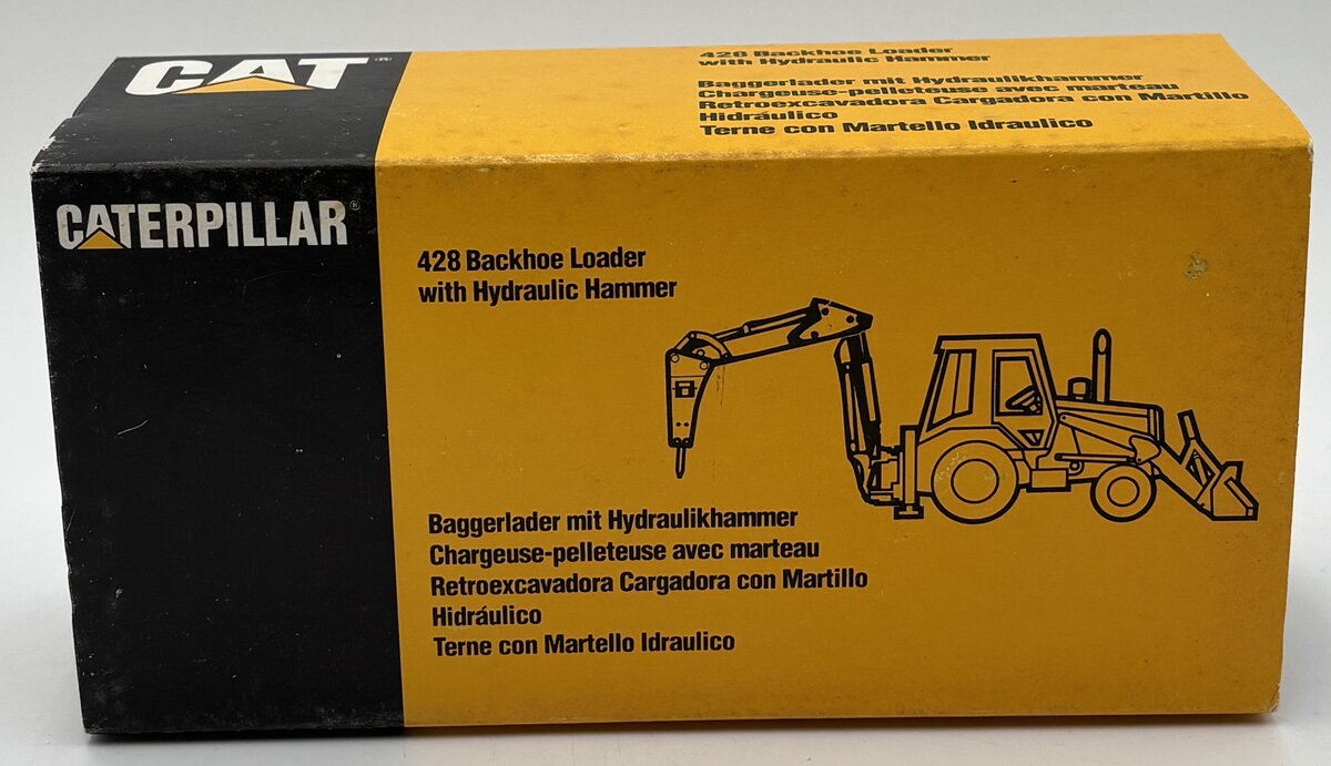 NZG 378/1 1:50 Scale Diecast 428 Backhoe Loader With Hydraulic Hammer LN/Box