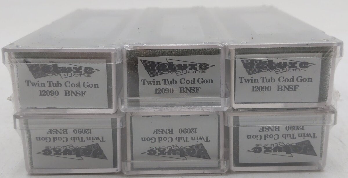 Deluxe Innovations 12090 N Scale BNSF Twin Tub Coal Gondola (Set of 6) MT/Box