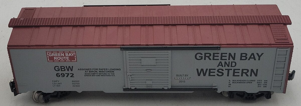 Menards 279-2635 O Green Bay & Western Boxcar #6972 LN